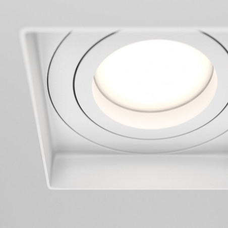 Lampa podtynkowa spot do zabudowy Atom 13x13cm biała Maytoni