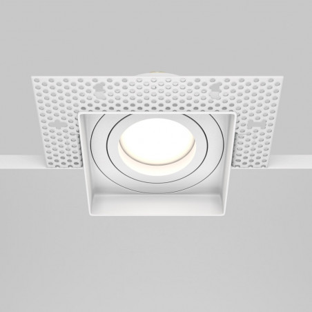 Lampa podtynkowa spot do zabudowy Atom 13x13cm biała Maytoni