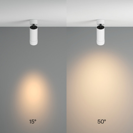 Reflektor sufitowy Focus Zoom LED 3000K 1x12W 15°- 50° biały Maytoni