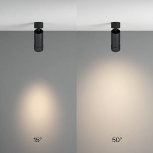 Reflektor sufitowy Focus Zoom LED 4000K 1x12W 15°- 50° czarny Maytoni