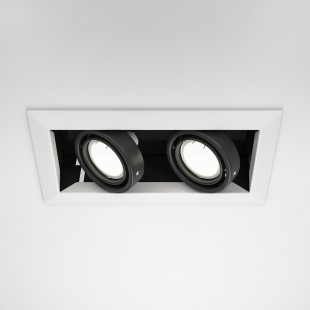 Lampa spot podtynkowa Metal Modern II 24,5x12,6cm biało-czarna Maytoni