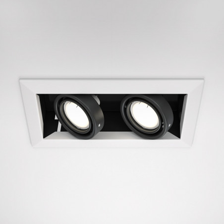 Lampa spot podtynkowa Metal Modern II 24,5x12,6cm biało-czarna Maytoni