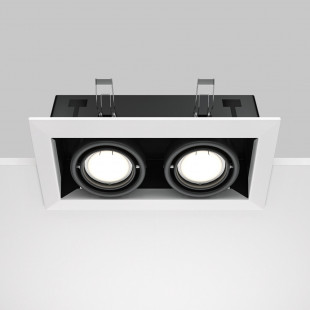 Lampa spot podtynkowa Metal Modern II 24,5x12,6cm biało-czarna Maytoni