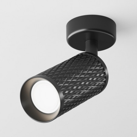 Reflektor sufitowy dekoracyjnym kloszem Focus Design czarny Maytoni
