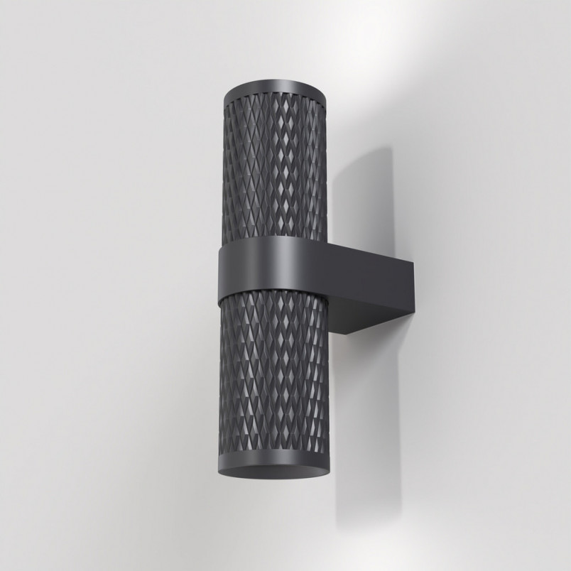 Kinkiet góra-dół z dekoracyjnym kloszem Focus Design czarny Maytoni