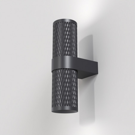 Kinkiet góra-dół z dekoracyjnym kloszem Focus Design czarny Maytoni