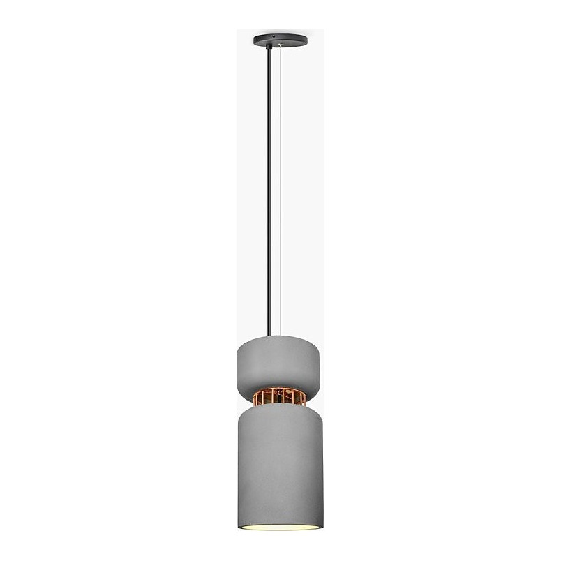 Lampa betonowa wisząca tuba Aludra 16 Ciemno szara marki Lumatix