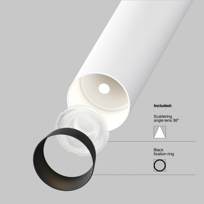 Reflektor podtynkowy Focus T II LED 3000K 3cm H31,6cm biały Maytoni
