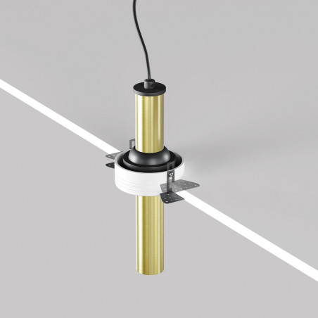 Reflektor podtynkowy Focus T II LED 3000K 3cm H21,6cm mosiądz Maytoni