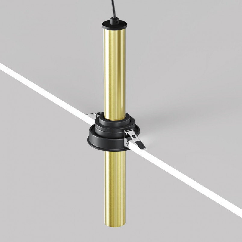 Reflektor podtynkowy Focus T LED 3000K 3cm H31,6cm mosiężny Maytoni