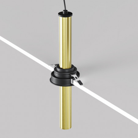 Reflektor podtynkowy Focus T LED 3000K 3cm H31,6cm mosiężny Maytoni