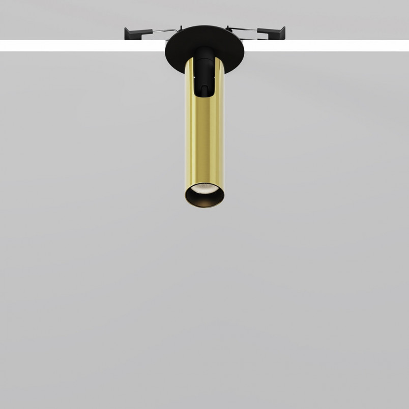 Reflektor sufitowy podtynkowy Focus T LED 3000K 3cm H12,5cm mosiądz Maytoni