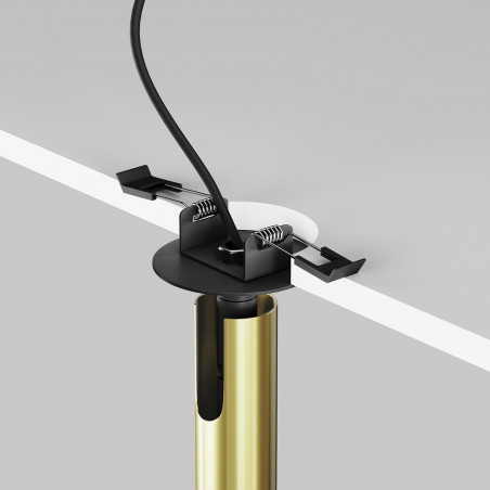 Reflektor sufitowy podtynkowy Focus T LED 3000K 3cm H12,5cm mosiądz Maytoni