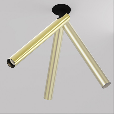 Reflektor sufitowy podtynkowy Focus T LED 3000K 3cm H30cm mosiądz Maytoni