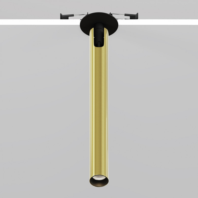 Reflektor sufitowy podtynkowy Focus T LED 3000K 3cm H30cm mosiądz Maytoni