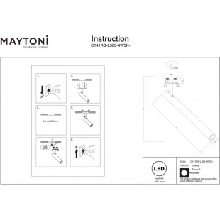 Reflektor sufitowy podtynkowy Focus T LED 3000K 3cm H30cm mosiądz Maytoni