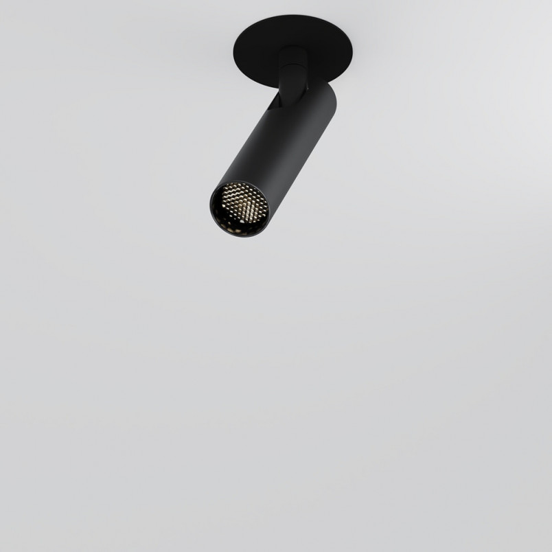 Reflektor sufitowy podtynkowy Focus T LED 3000K 3cm H12,5cm czarny Maytoni