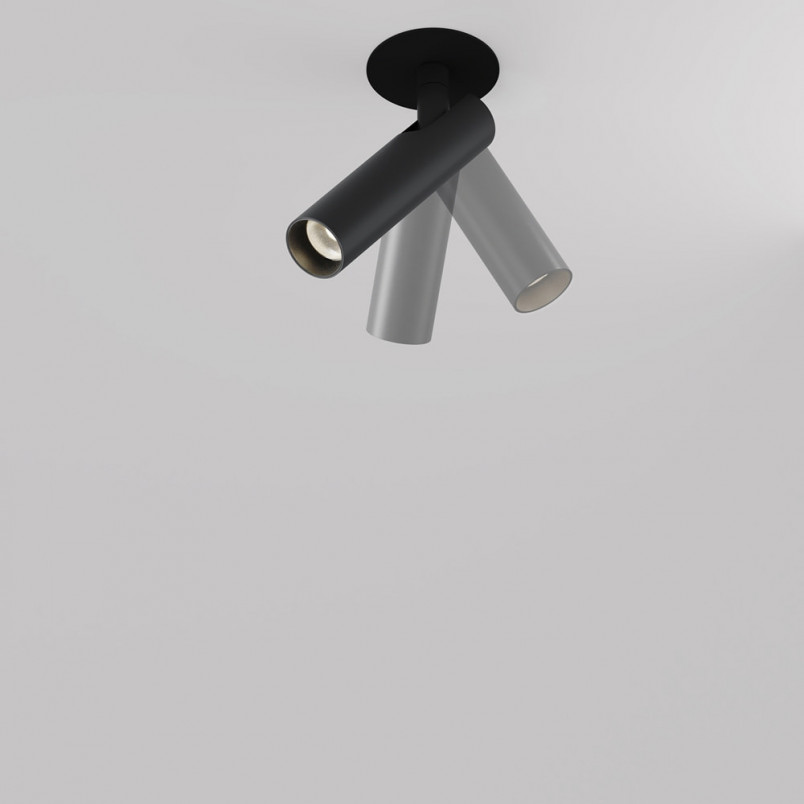 Reflektor sufitowy podtynkowy Focus T LED 3000K 3cm H12,5cm czarny Maytoni