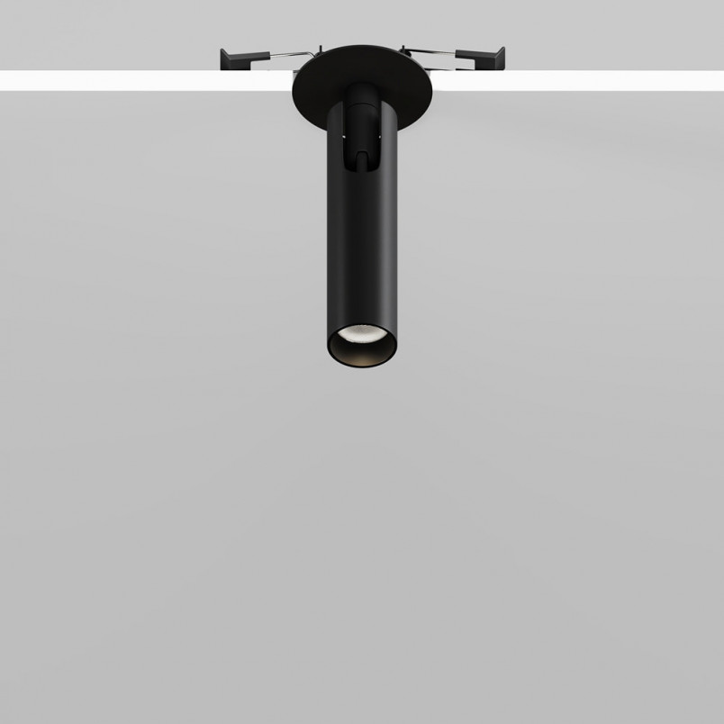Reflektor sufitowy podtynkowy Focus T LED 3000K 3cm H12,5cm czarny Maytoni