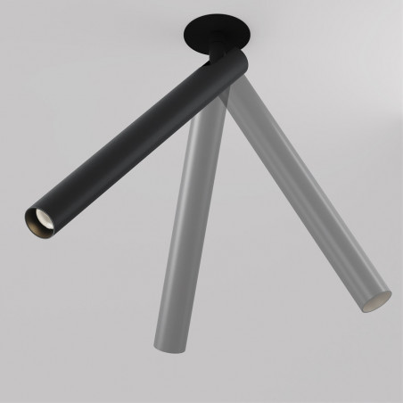 Reflektor sufitowy podtynkowy Focus T LED 3000K 3cm H30cm czarny Maytoni