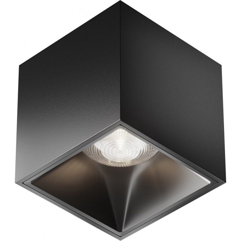 Lampa kwadratowa spot ściemniana Alfa LED 4000K 7x7cm czarna Maytoni