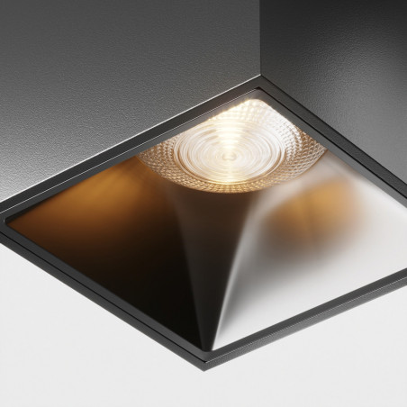 Lampa kwadratowa spot ściemniana Alfa LED 3000K 7x7cm czarna Maytoni