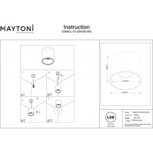 Lampa spot tuba Alfa LED 3000K 12,5cm biała Maytoni