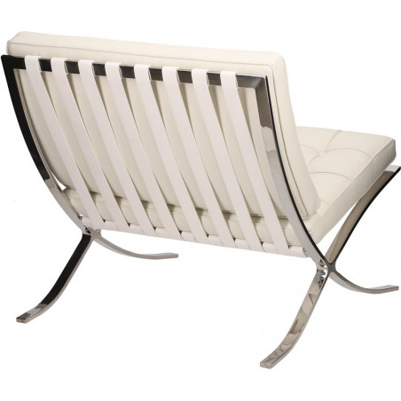 Fotel skórzany pikowany BA1 biały marki D2.Design
