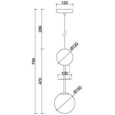 Lampa wisząca szklana kula z drewnem Oio 15cm biały / niebieski Ummo