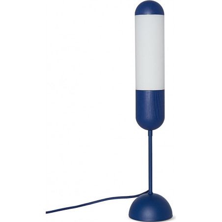 Lampa na szafkę nocną Funsui granatowo-biała Ummo