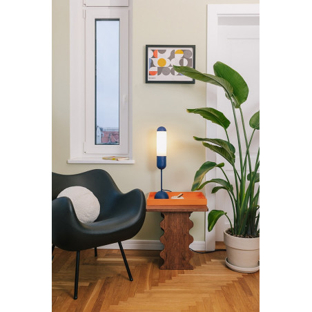 Lampa na szafkę nocną Funsui granatowo-biała Ummo