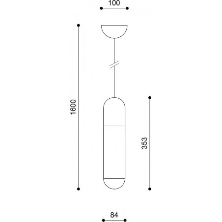 Lampa wisząca szklana z drewnem Funsui  8,4cm biała Ummo