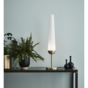 Lampa stołowa szklana retro Bern Mosiądz szczotkowany marki Markslojd