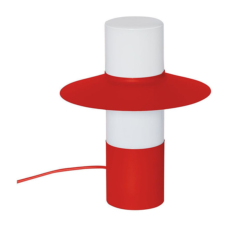 Lampa stołowa retro Caponio czerwono-pomarańczowa Ummo