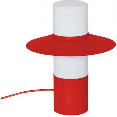 Lampa stołowa retro Caponio czerwono-pomarańczowa Ummo