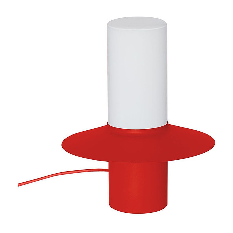 Lampa stołowa retro Caponio czerwono-pomarańczowa Ummo