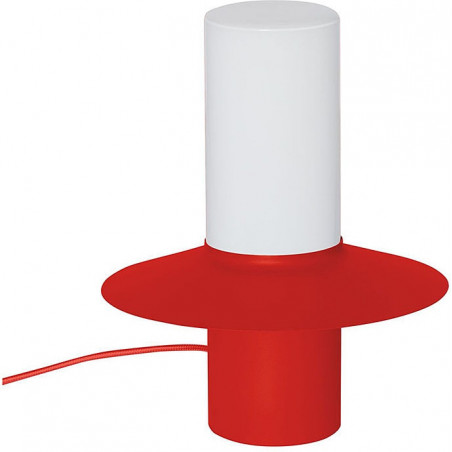 Lampa stołowa retro Caponio czerwono-pomarańczowa Ummo