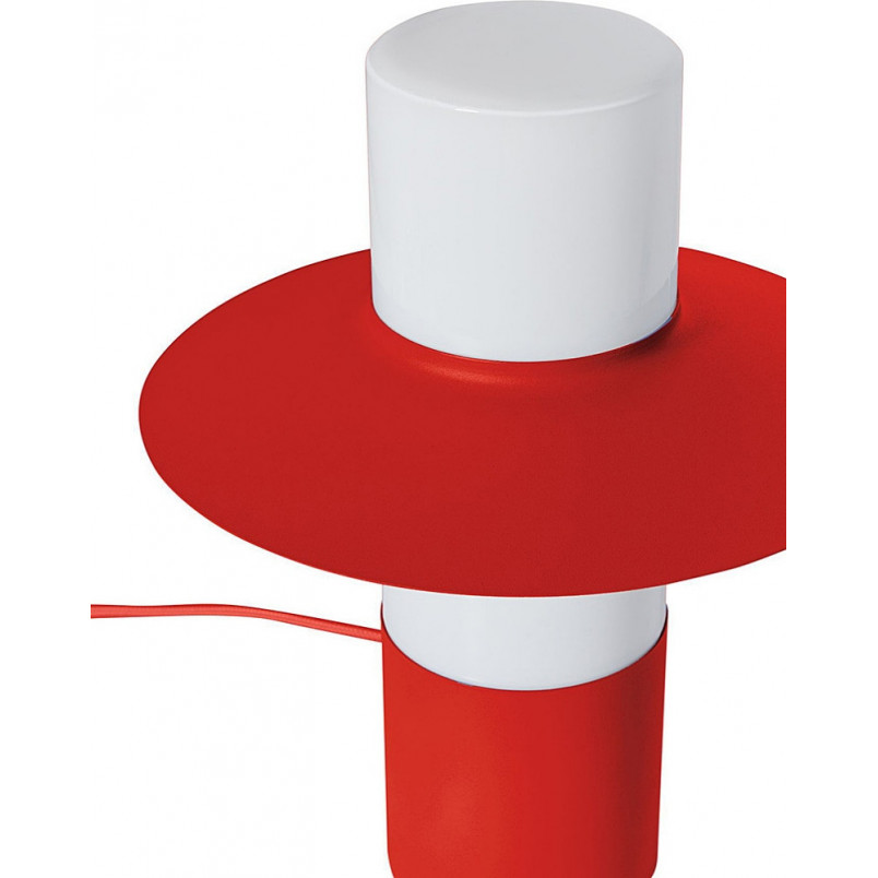 Lampa stołowa retro Caponio czerwono-pomarańczowa Ummo