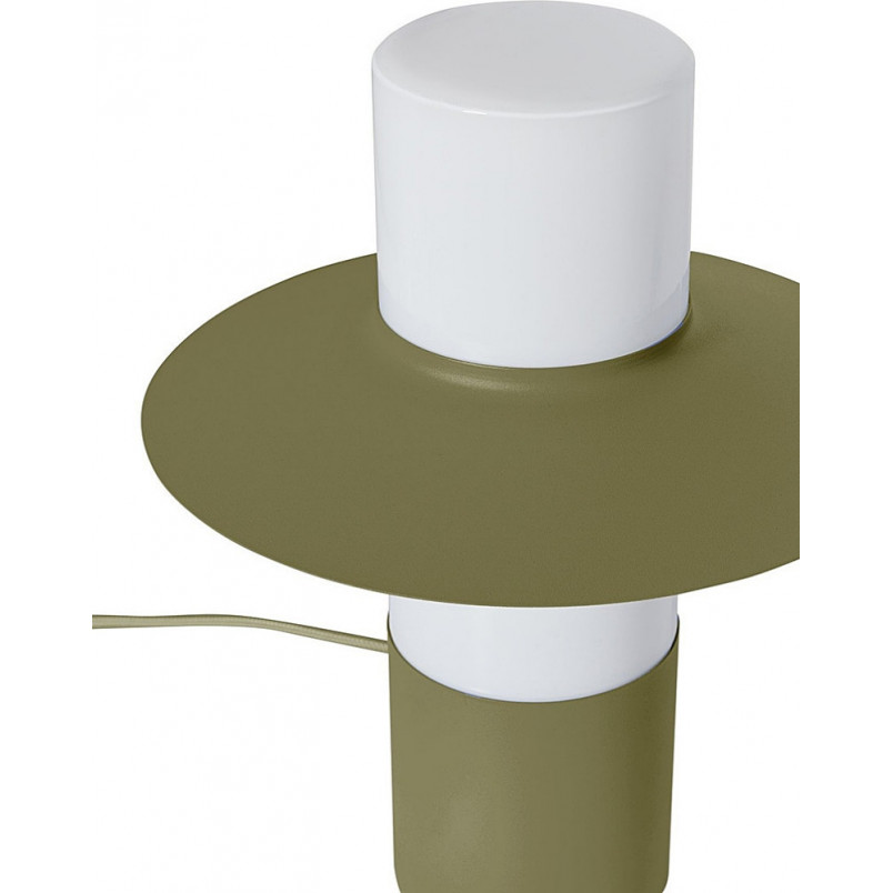 Lampa stołowa retro Caponio oliwkowa Ummo