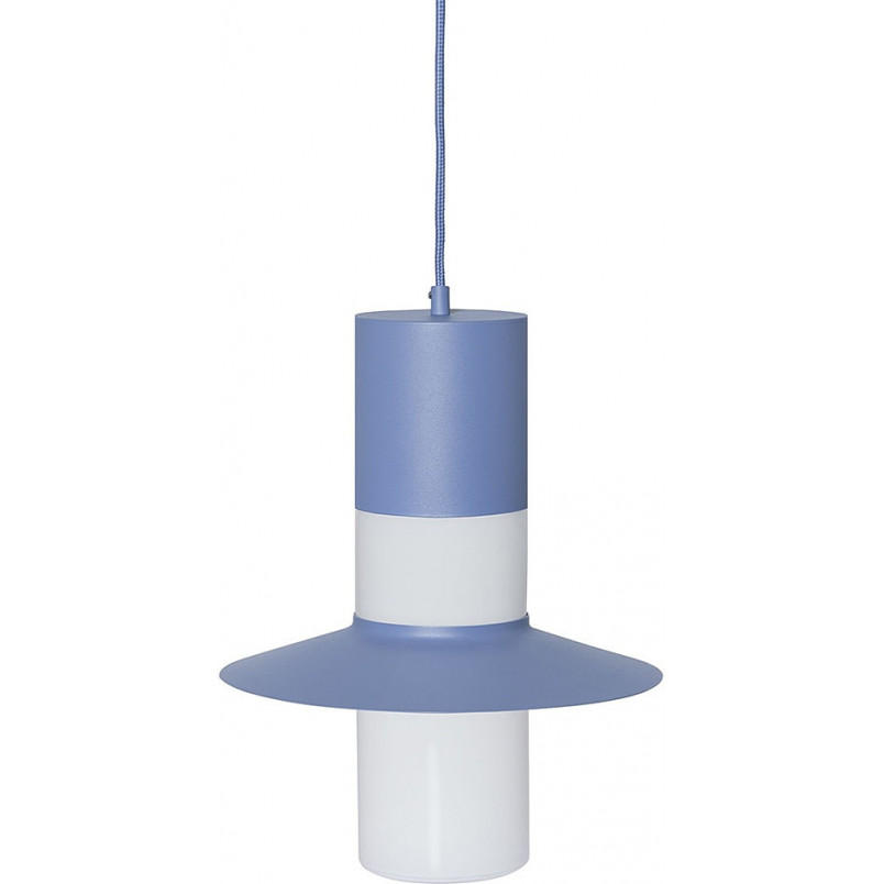 Lampa wisząca retro Caponio 28cm niebieska Ummo