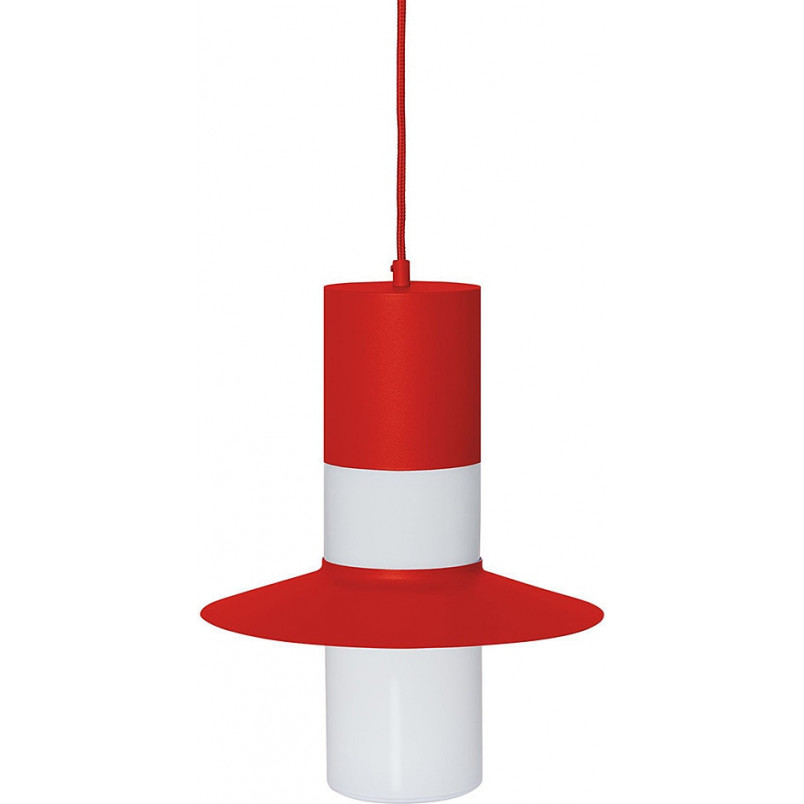 Lampa wisząca retro Caponio 28cm czerwonopomarańczowa Ummo