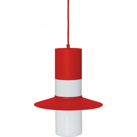 Lampa wisząca retro Caponio 28cm czerwonopomarańczowa Ummo