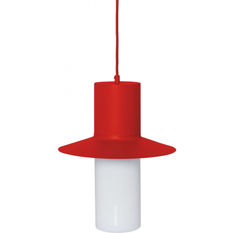 Lampa wisząca retro Caponio 28cm czerwonopomarańczowa Ummo