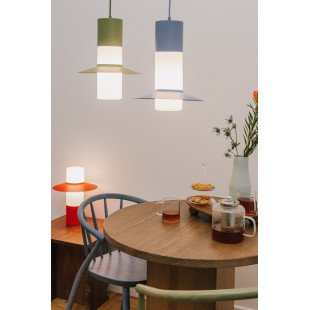 Lampa wisząca retro Caponio 28cm oliwkowa Ummo