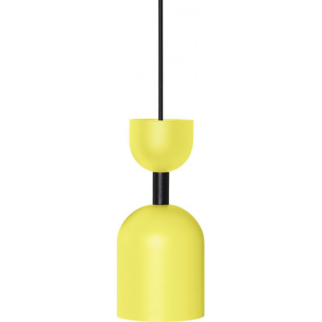 Lampa wisząca Supuru 11cm żółta z czarną rurką Ummo