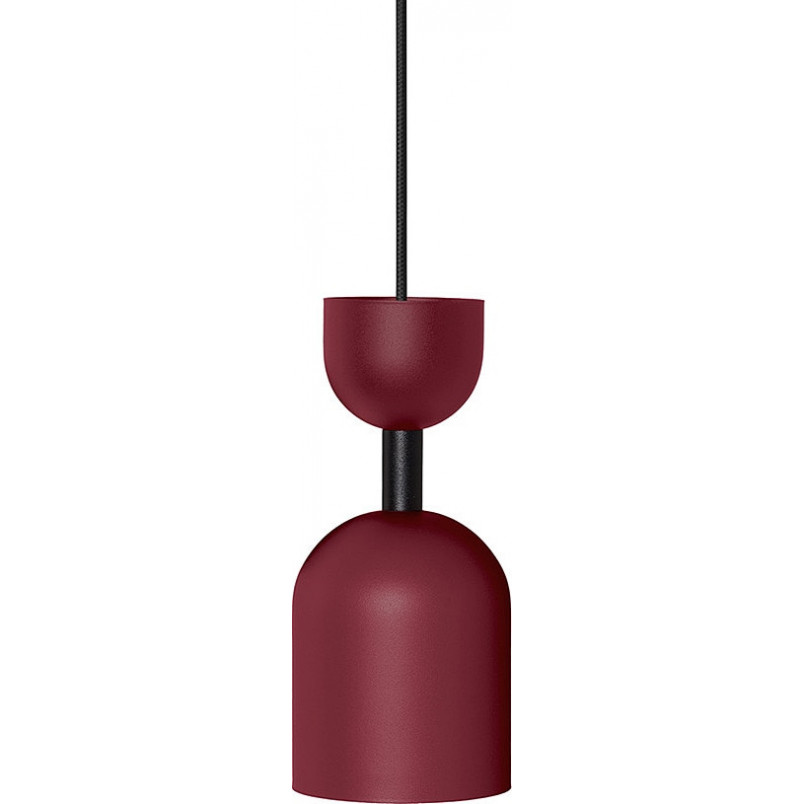 Lampa wisząca Supuru 11cm burgundowa z czarną rurką Ummo