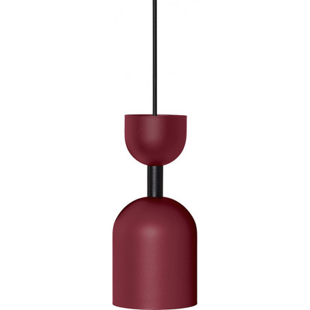 Lampa wisząca Supuru 11cm burgundowa z czarną rurką Ummo