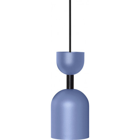 Lampa wisząca Supuru 11cm niebieska z czarną rurką Ummo