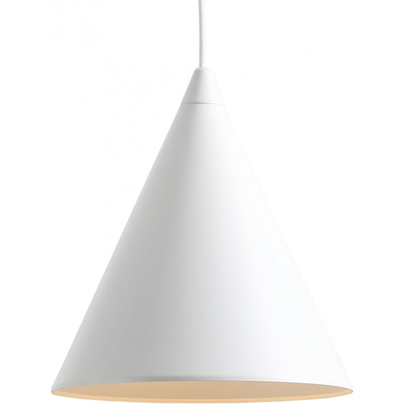 Lampa wisząca stożek Form 24cm biała Aldex