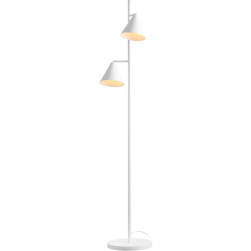 Lampa podłogowa 2 punktowa Form biała Aldex